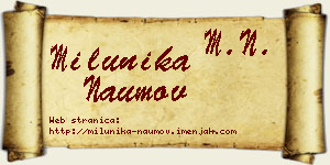 Milunika Naumov vizit kartica